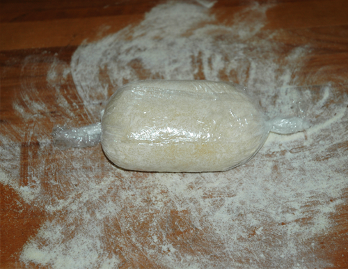 pasta dough wrapped